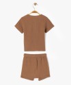 Ensemble 2 pièces en gaze de coton bébé garçon short + tee-shirt